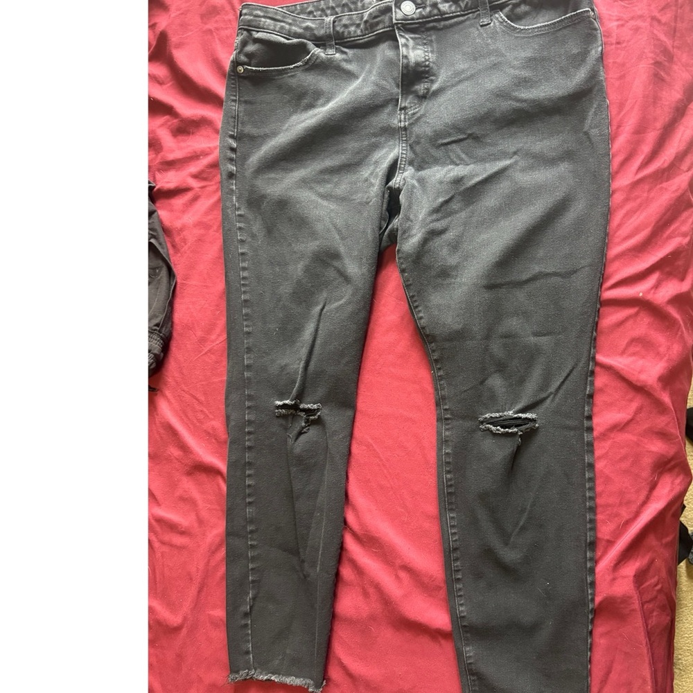 Lauren Conrad Black Distressed Skinny Jeans